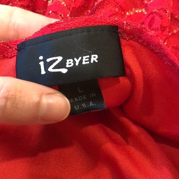 Red lace peplum blouse - Picture 7 of 12